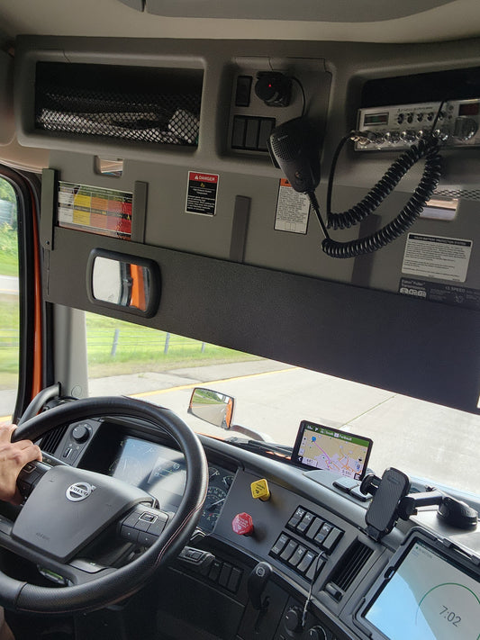 Volvo big truck sunshade driver side front -1